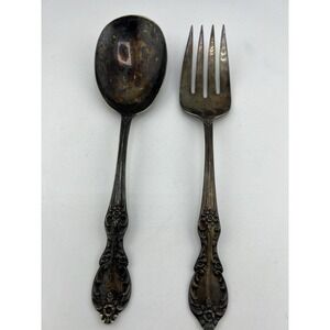 Vintage WM Rogers MFG Co. Extra Plate Silverplated Fork & Spoon‎ - Lot of 2